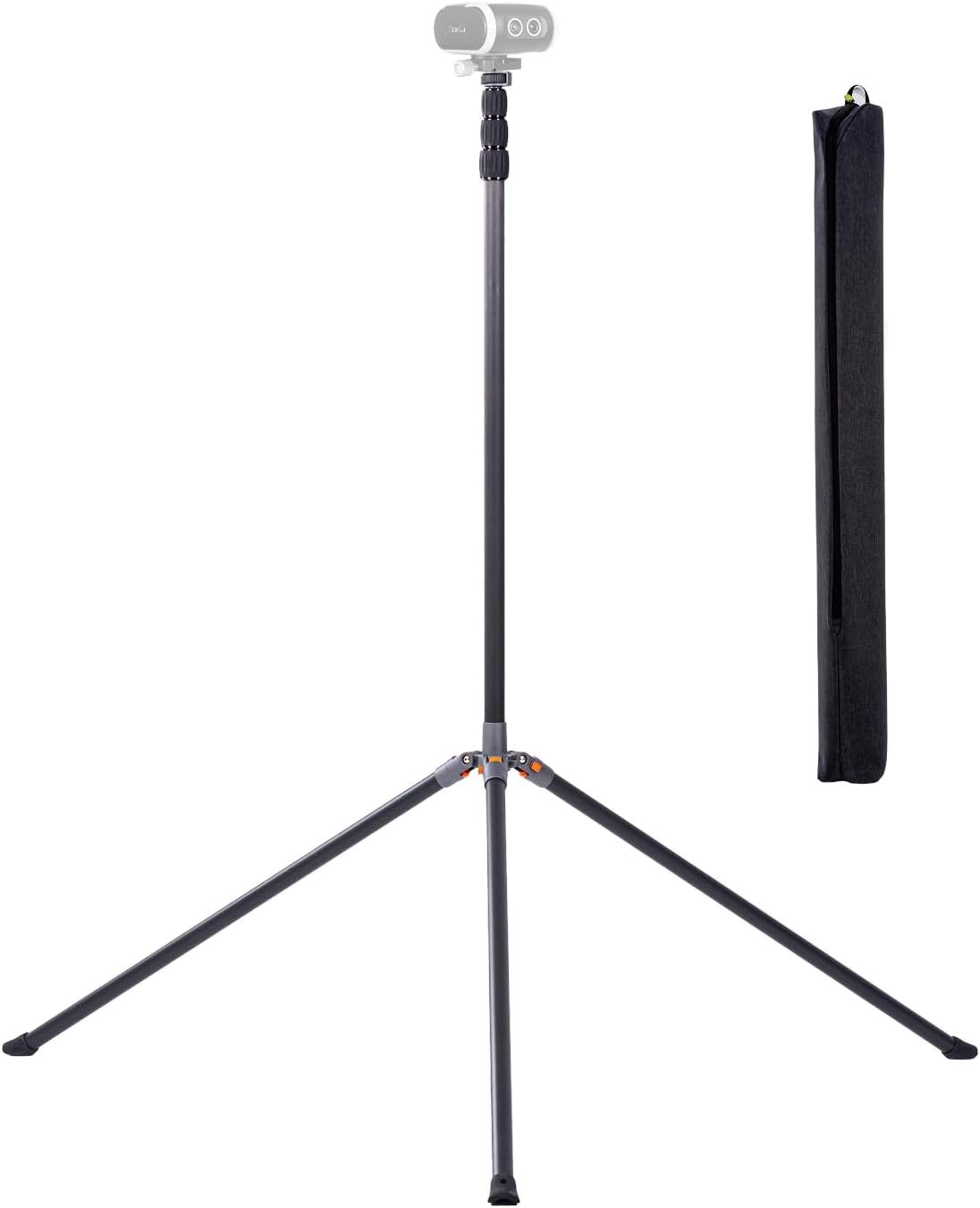 XbotGo NT4 PRO Carbon Fiber Tripod – Professional 12.8ft / 3.9m Extra Tall Sport Camera Stand with Air-Cushioned Center Column, Steady Horseshoe Foot Pads for Game Recording, Seamlessly Fits Falcon