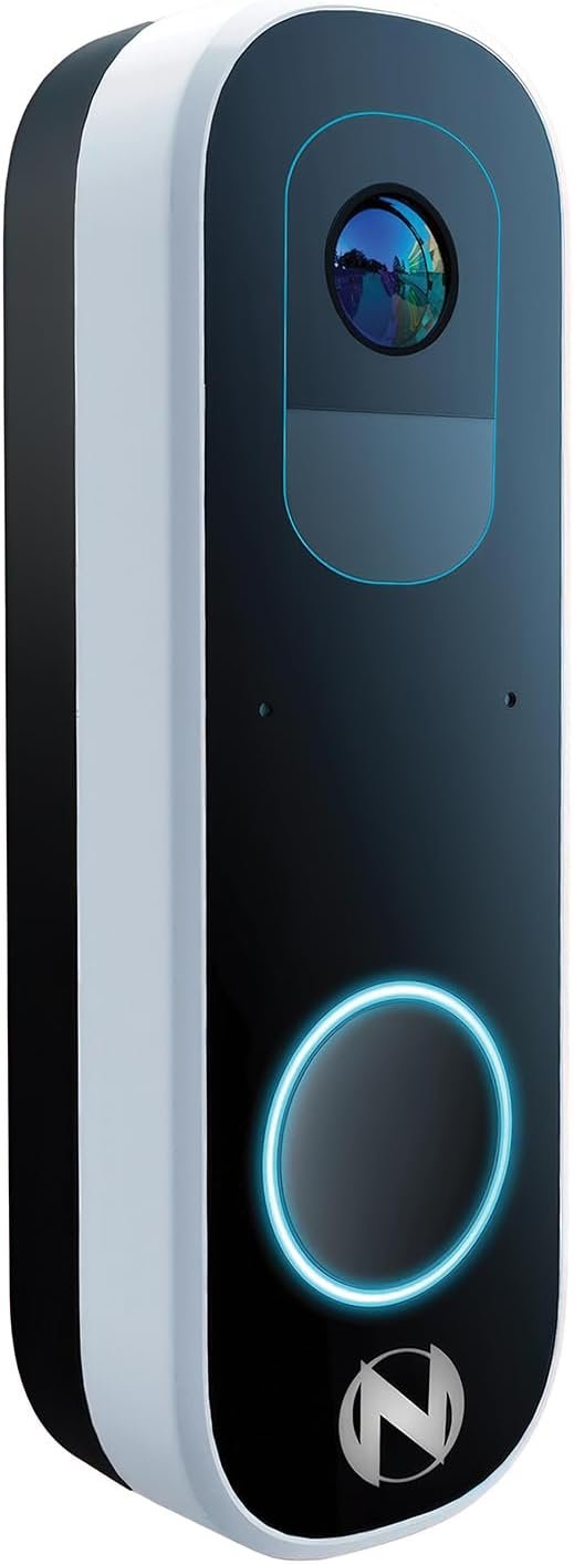 Night Owl 2K Battery Wi-Fi Smart Dual-Powered Video Doorbell – Black