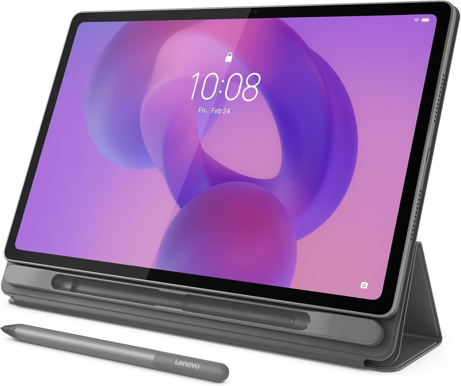 Lenovo Idea Tab Plus – Lightweight Tablet – 12.1″ 2.5K IPS Touchscreen Display – 90Hz – MediaTek Dimensity 6400-8GB Memory – 128GB Storage – Integrated Arm Mali-G57 MC2 – Lenovo Tab Pen & Folio Case