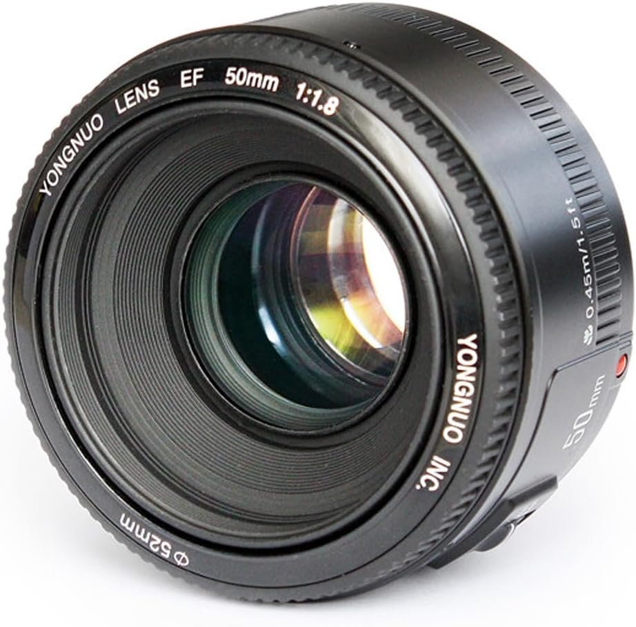 YONGNUO YN50mm F1.8 Auto Focus Lens for Canon EF Mount Cameras | Large Aperture AF MF, 50MM F1.8C For Canon EF-Mount Cameras
