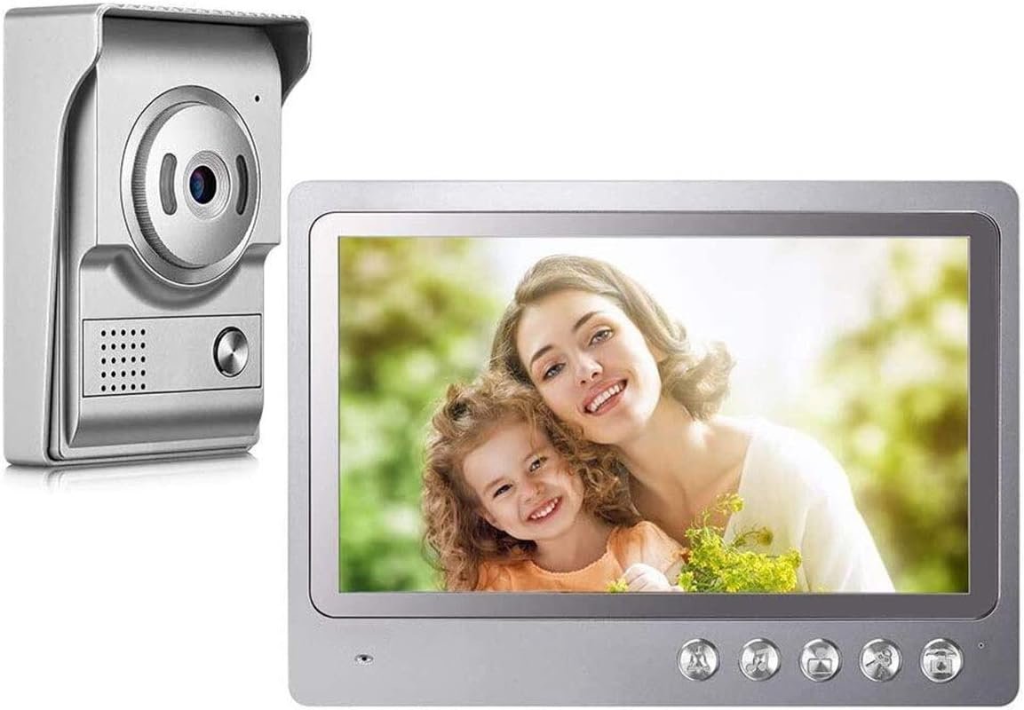 Video Intercom System,9inch Monitor for Video Doorbell Wired,Doorbell with Camera and Monitor Support Night Vision,Unlocking,Monitoring,Dual-Way for Villa Home Office Apartment