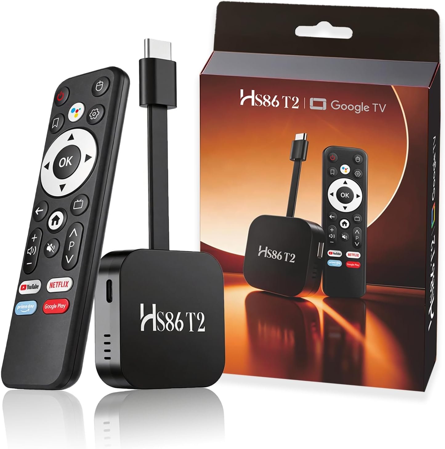 Latest Smart TV Stick Android 14.0 2026 4K @60fps Ultra HD TV Stick Android Box 2GB RAM 16GB ROM RK3518 Processor Dual WiFi 6 2.4G/5G BT5 HDR10+ USB2.0 HDMI 2.0 with Bluetooth Voice Remote Control