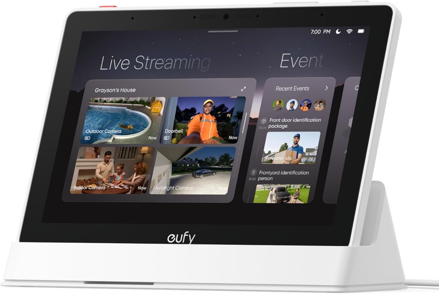eufy Security eufy Smart Display E10, Smart Home Hub, 8″ Control Panel, Compatible Devices, Four Views on One Screen, Instant Door Alerts, Daily Event Reports, One Tap Control, 64GB EMMC