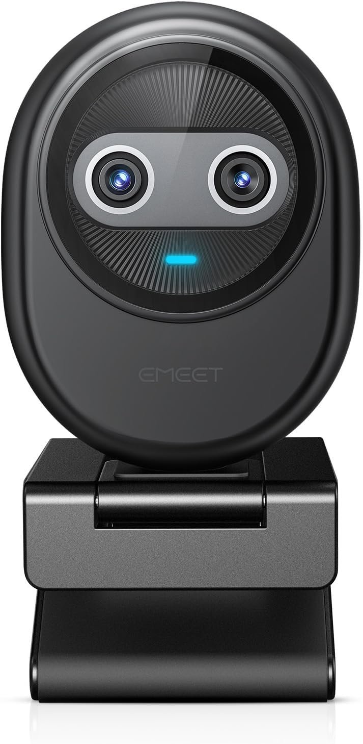 EMEET Piko 4K Webcam for Streaming, World’s 1st Dual-Camera AI-Powered 4K Camera w/AI Autofocus, 3 Mics Array&3 Sound Modes, USB Webcam with Clip, Great for Streaming, Desk Setup