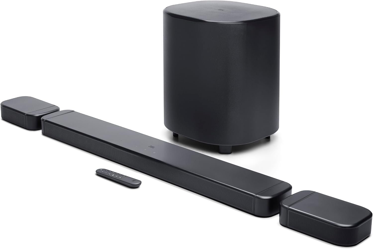 JBL Bar 700MK2-7.1 Channel soundbar System with Detachable Speakers and Dolby Atmos, 780W max Output Power and a 10″ Wireless subwoofer, Works with Voice Assistant-Enabled Speakers (Black)