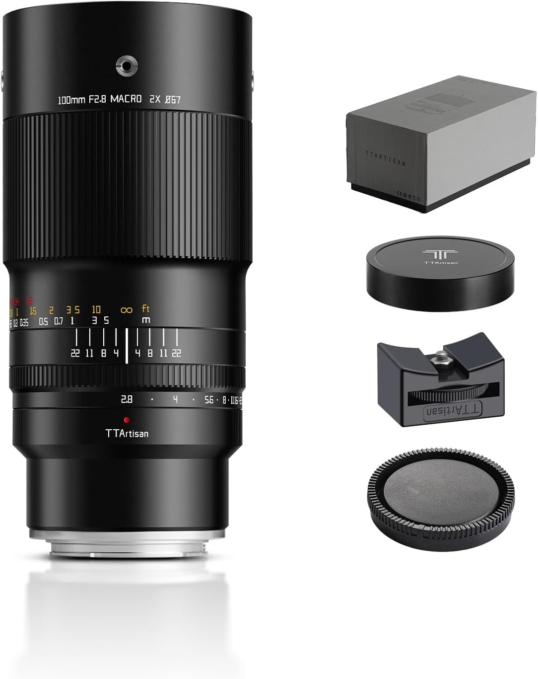 TTArtisan 100mm F2.8 2X Macro, Full Frame Lens 2X Magnification for E-Mount Mirrorless Cameras A7IV A7RIV A7RV A7SIII A7C A9II A1 A6400 A6600 NEX-7 NEX-5T NEX-5R NEX-5N NEX-3N