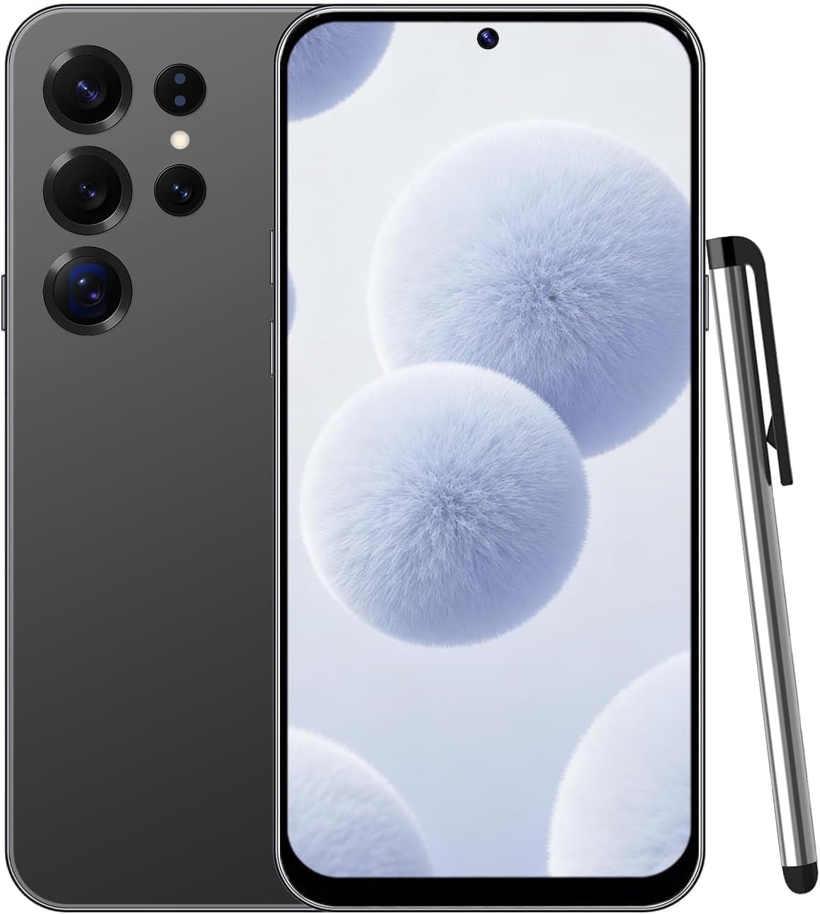 S25Ultra 4G Smartphone Unlocked, Android 12.0 Mobile Phones 6.6” HD+ Display, 4GB RAM 32GB ROM/256GB SD, 4G Dual SIM Dual Camera, Face ID+WiFi+BT+FM+GPS+OTG (Black)