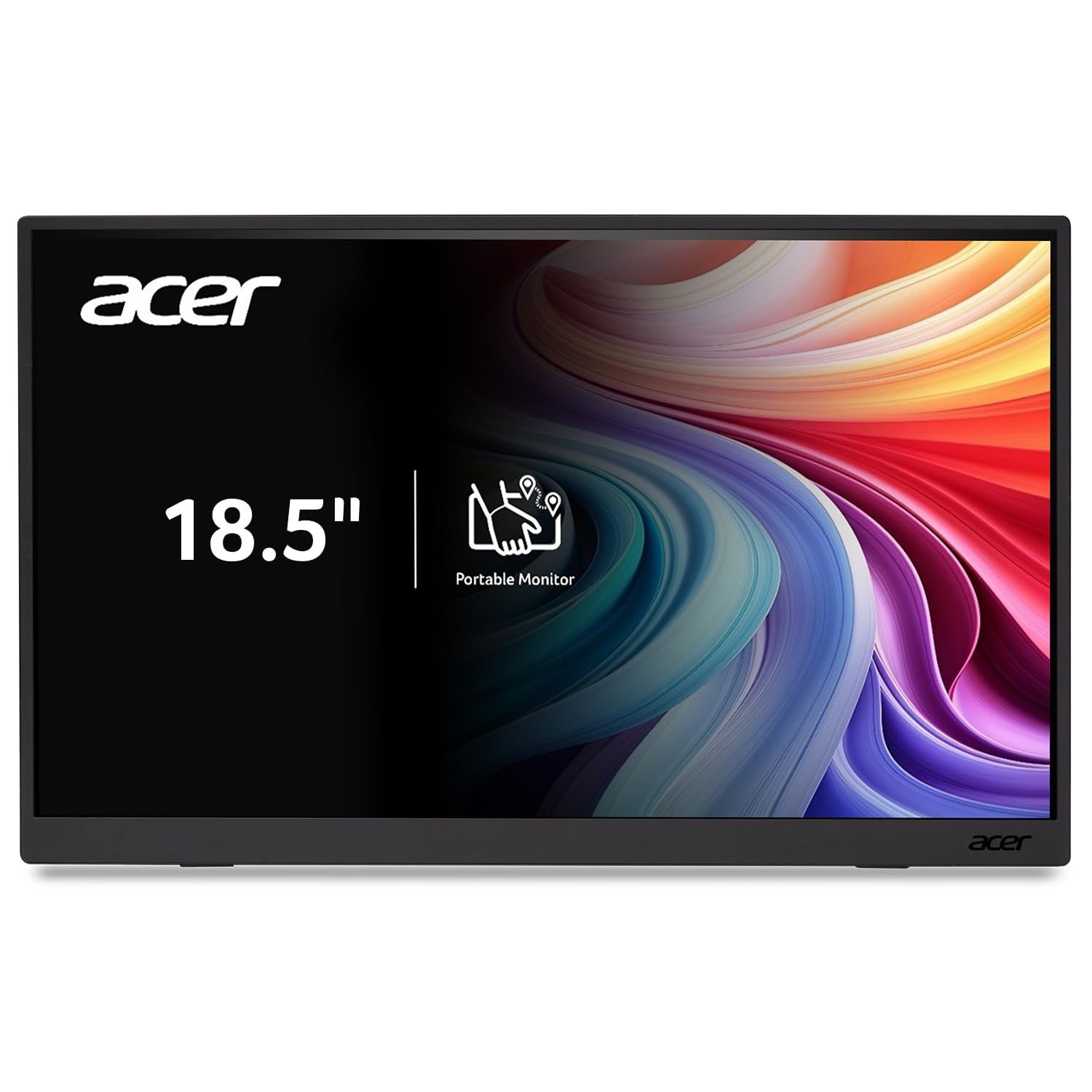 acer Portable Monitor | 18.5″ FHD IPS | Adaptive-Sync Support (FreeSync Compatible) | Slim Design | External Monitor for Laptop PC/Mac | 100Hz | 2 x USB 3.1 Type-C Port & HDMI 1.4 | PM191Q Ebmiuux