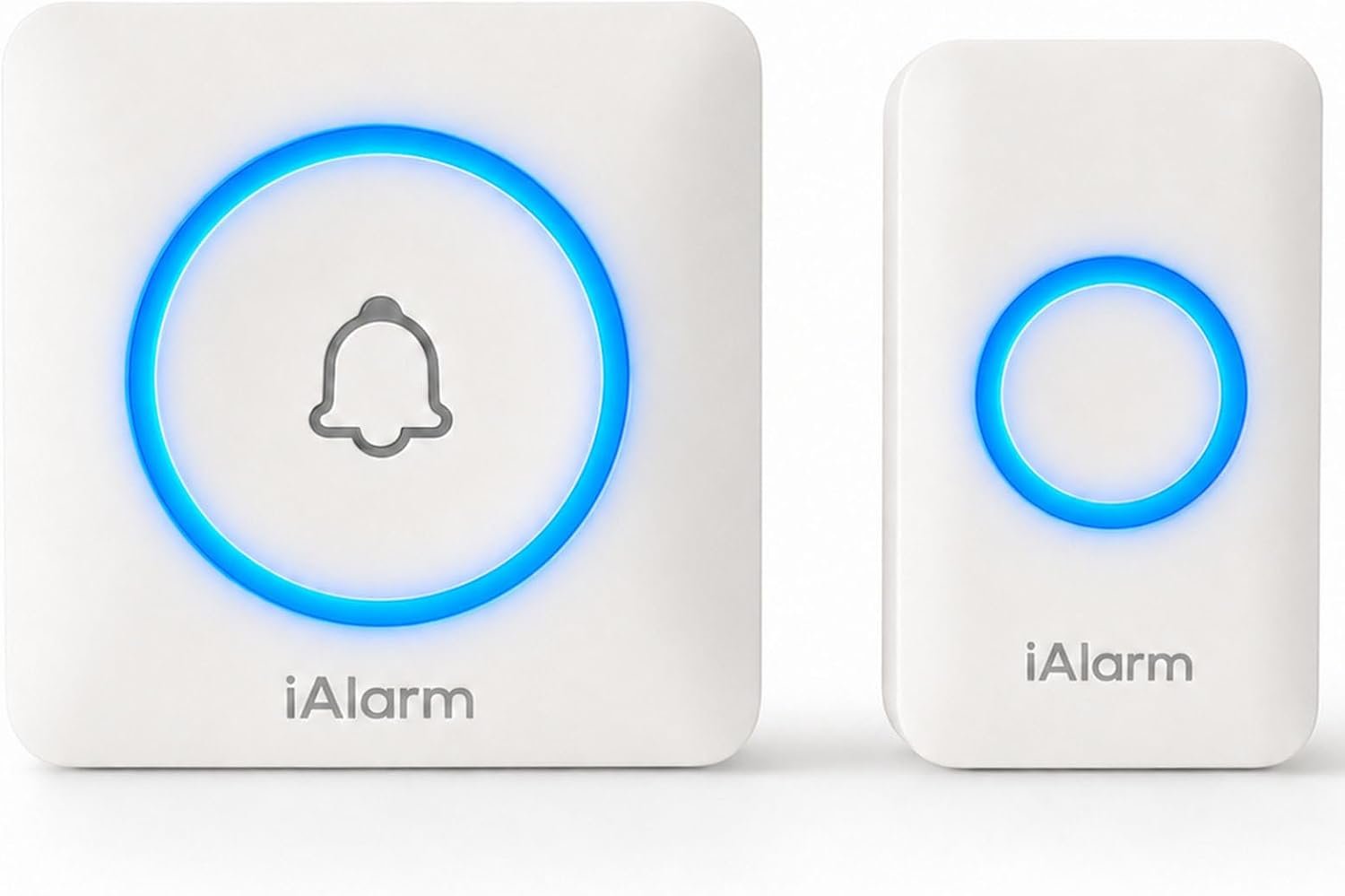 Wireless Doorbell, Expandable Plug-In Doorbell Chime with LED Flash, 1300FT Long Range, No WiFi Needed, Waterproof Door Bell for Home, Classroom, Seniors (White, 1 push button 1 receiver)