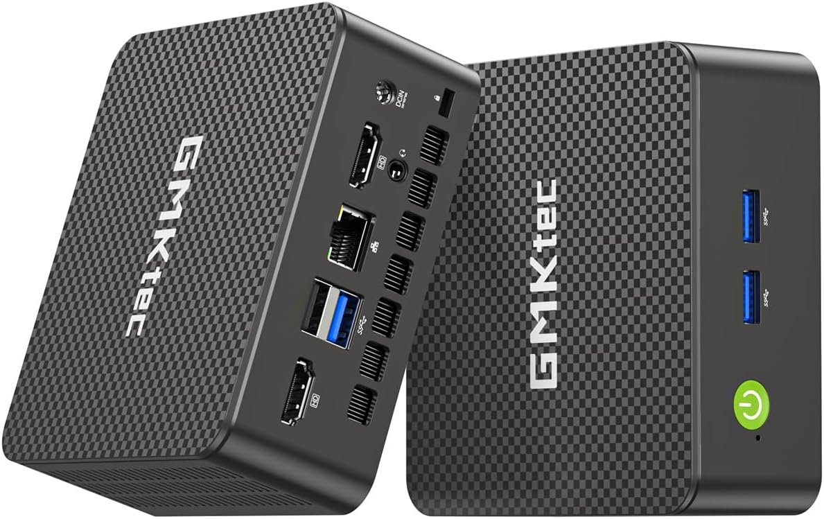 GMKtec Mini PC N95 (Beats 3150U, 3.4GHz) 8GB RAM 256GB M.2 SSD Mini Desktop Computer with VESA Mount for Office Home Business HTPC Proxmox, Dual 4K Display, WiFi 5, Gigabit Ethernet G3S