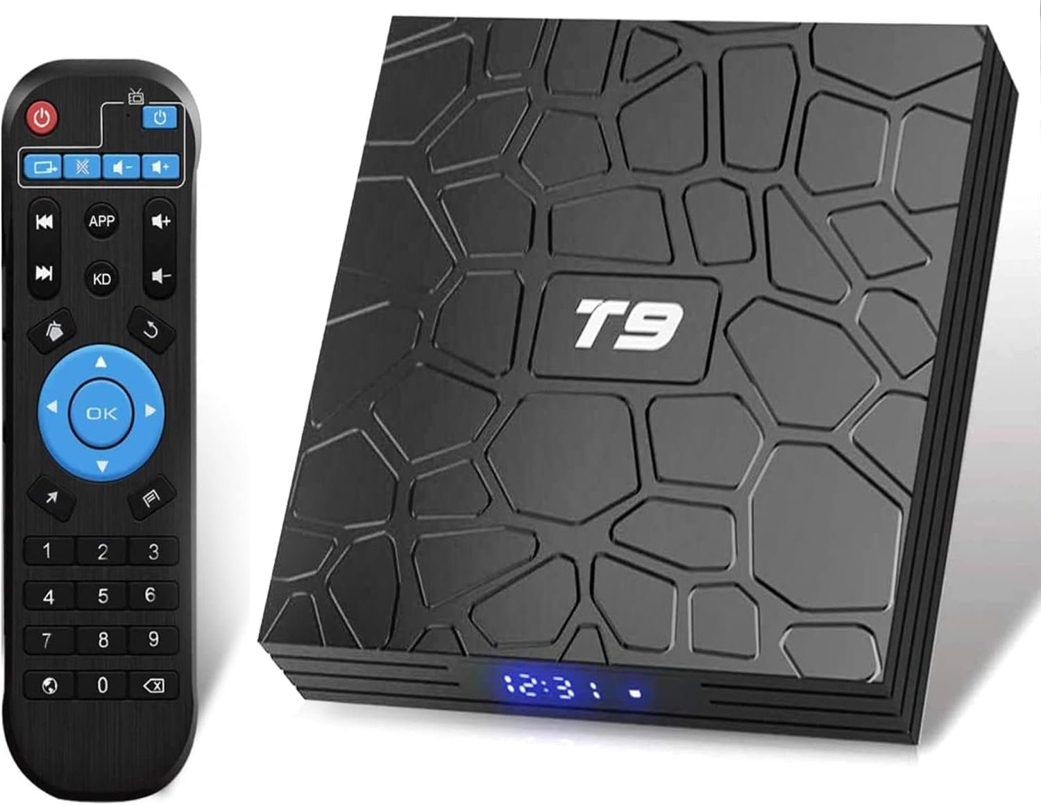 Android TV Box 9.0, Android Box 4GB DDR3 RAM 32GB ROM RK3318 BT4.0 Quad-Core Cortex-A53 64 Bits Support Dual WiFi 2.4G/5G 3D Ultra HD 4K