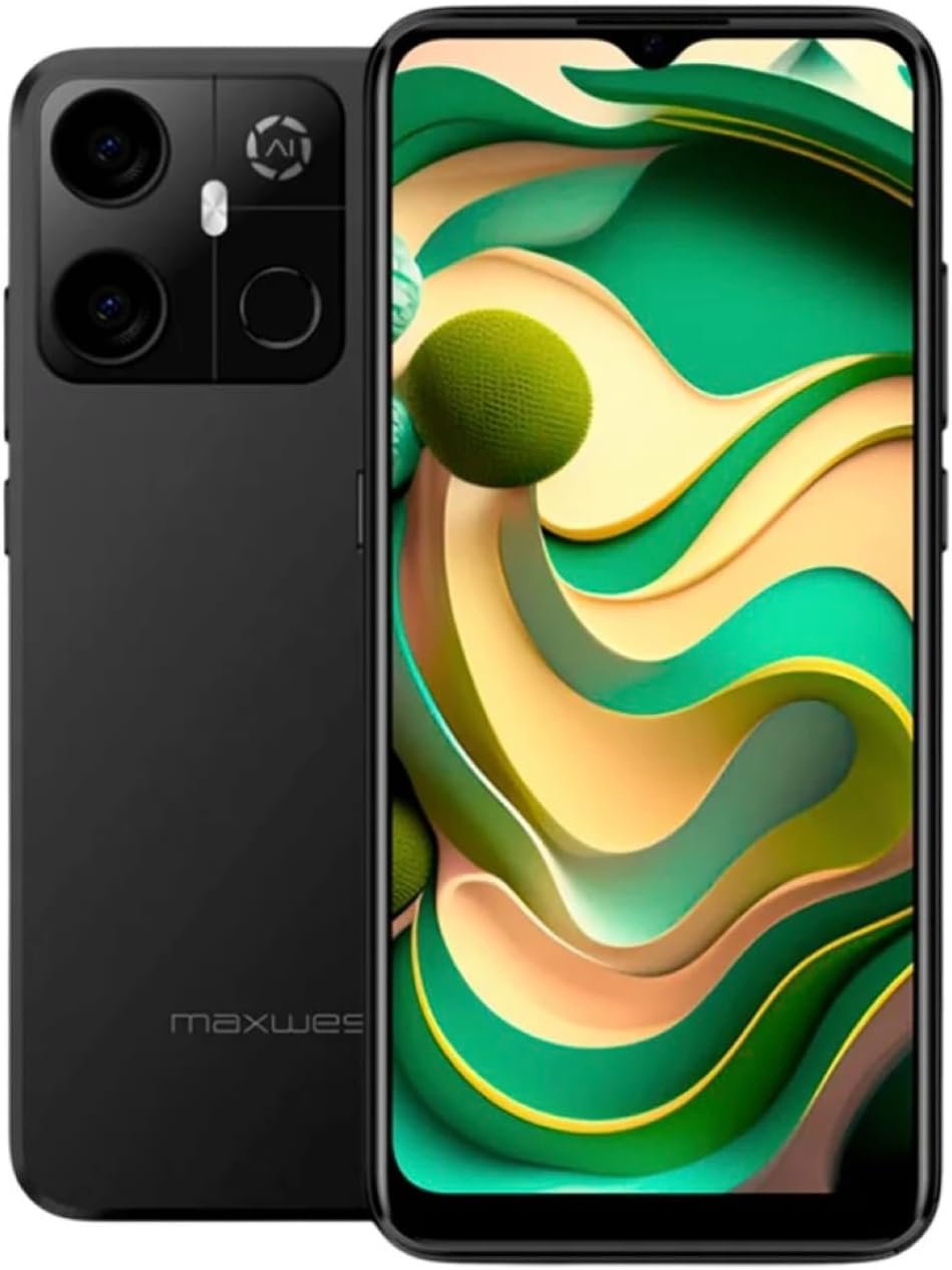 Maxwest Gravity G64 Smartphone, 6.57-inch HD+ Display, 16MP AI Camera – 64GB Storage – 8GB RAM, Face Unlock, Black, Blue, Silver, Mint