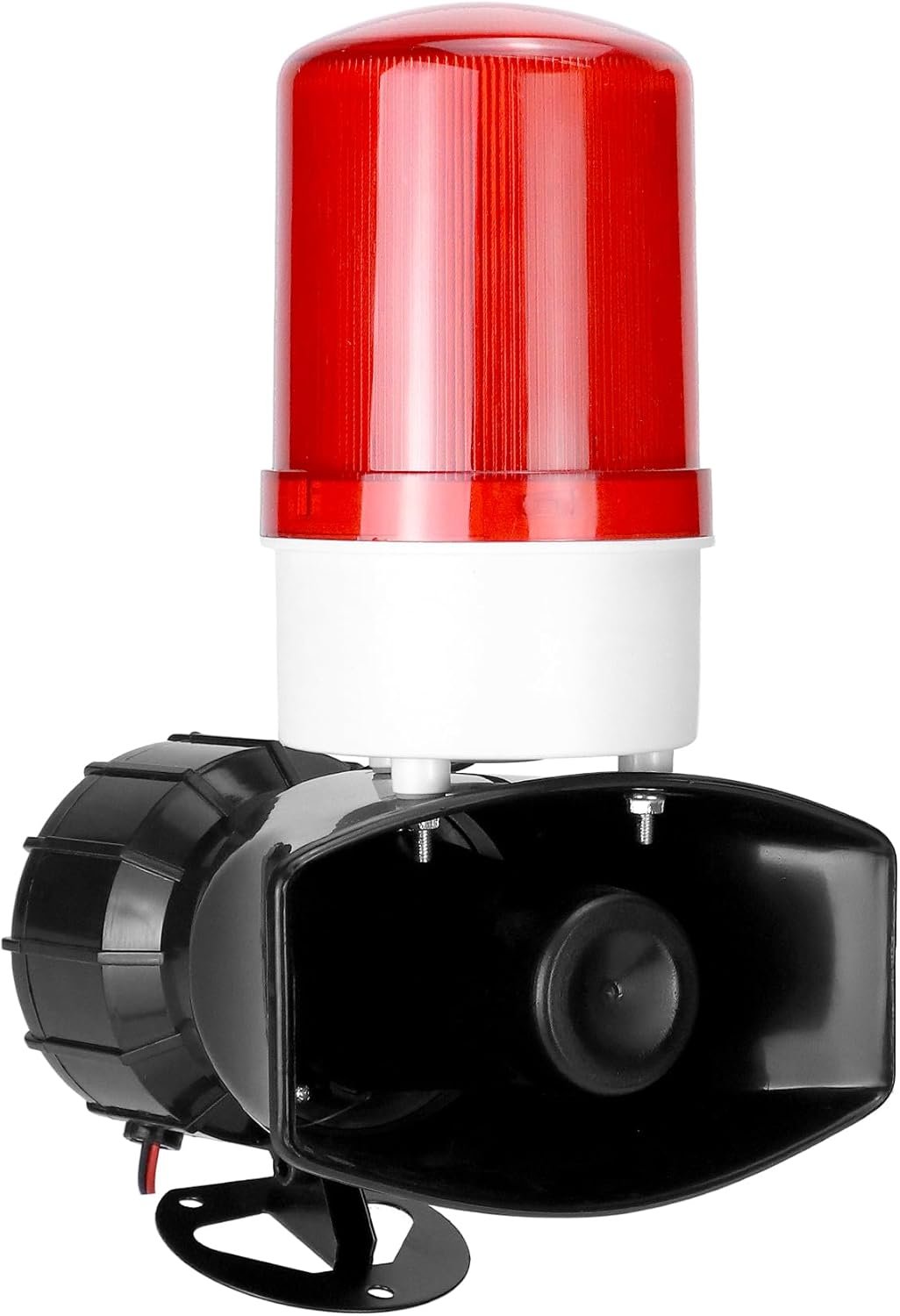 QWORK AC110V Sound and Light Alarm, 115dB High-Intensity Alarm with 90-150 Flashes Per Minute, 60W LED Emergency Warning System for Schools and Factories, Easy Install, Dustproof and Moistureproof