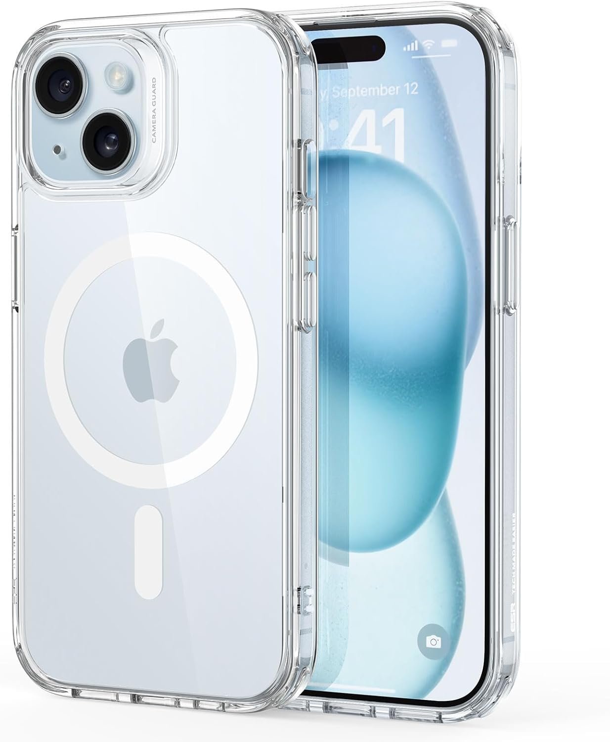 ESR for iPhone 15 Case, Compatible with MagSafe, Shockproof Military-Grade Protection, Scratch-Resistant Back, Magnetic Phone Case for iPhone 15, Classic Hybrid Case, Clear