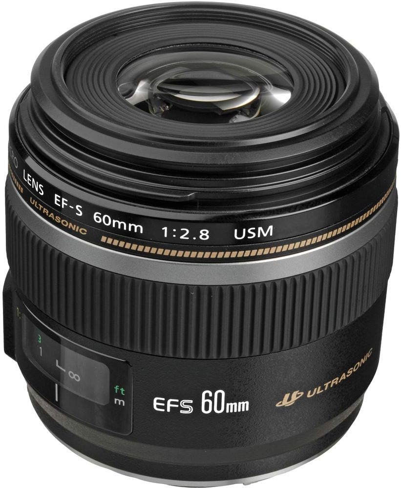 Canon EF-S 60mm f/2.8 Macro USM Fixed Lens for Canon SLR Cameras (Renewed)