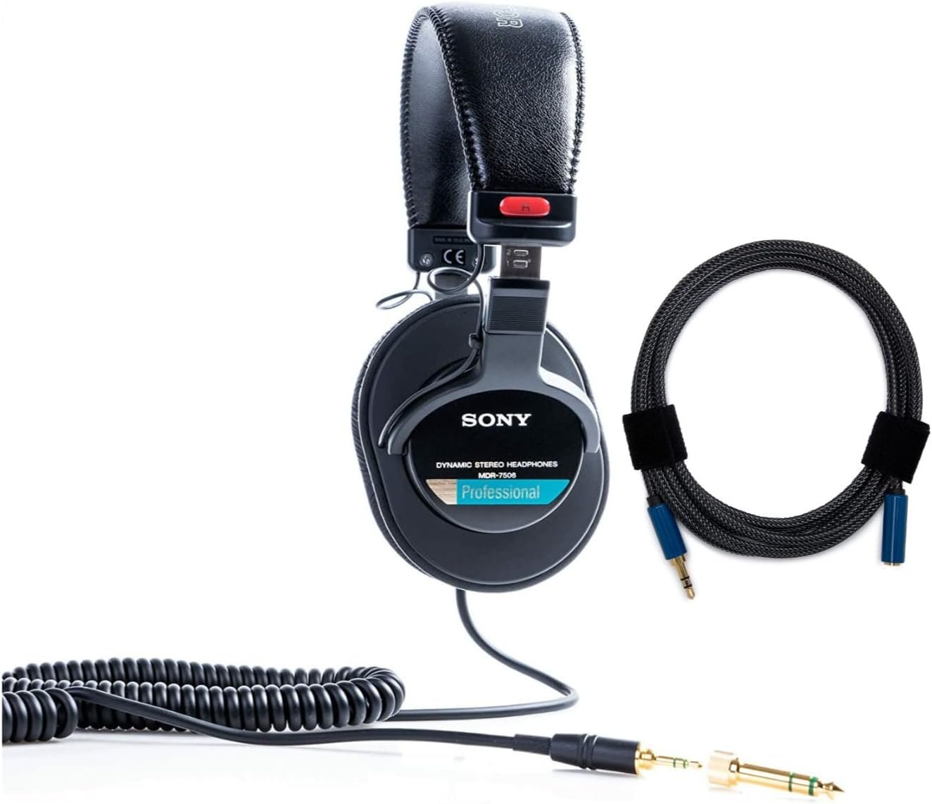 Sony – MDR7506 Folding Professional Closed Ear Headphones W/Nylon Braided Cable –