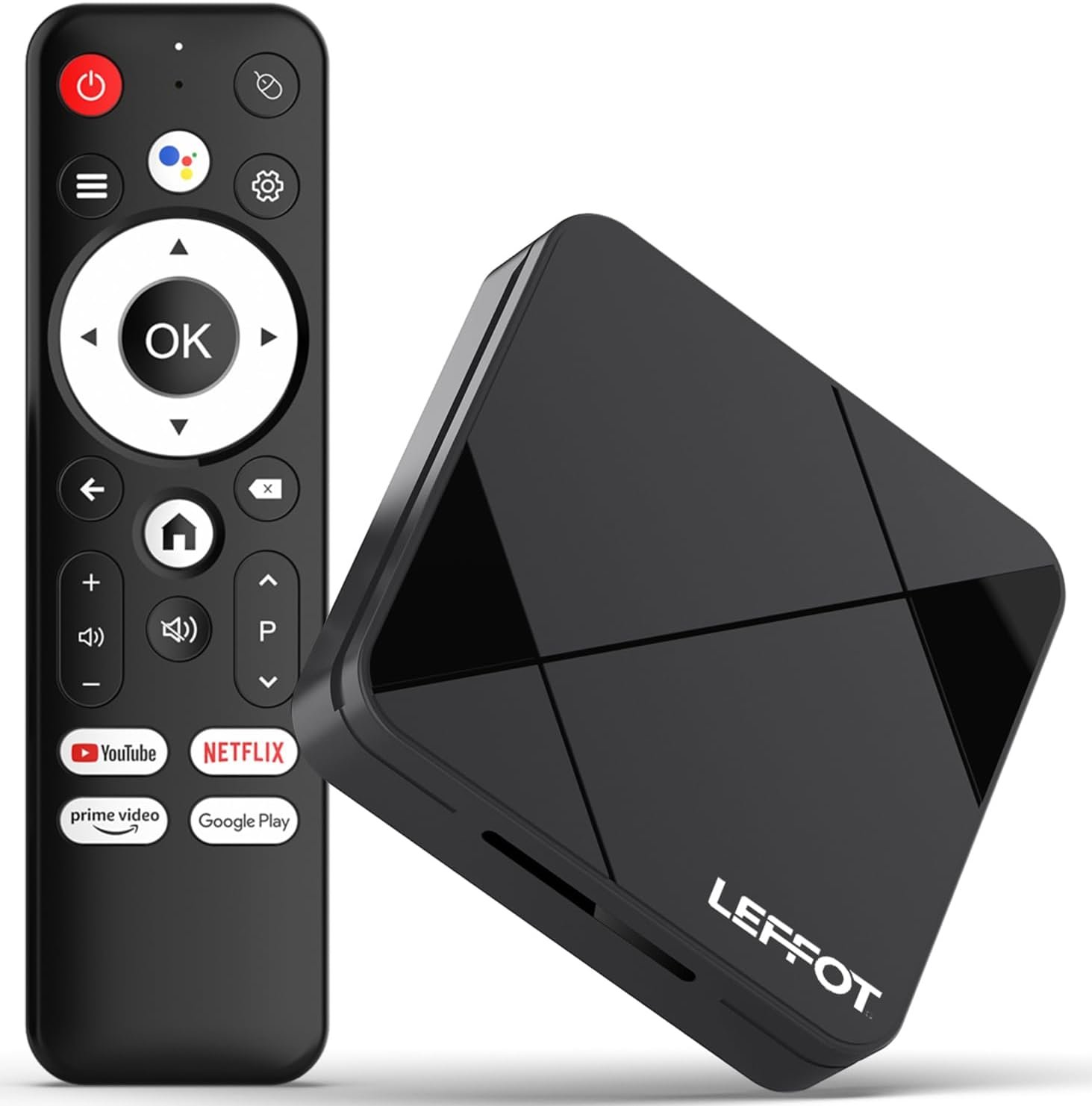 Android 14.0 TV Box 2026 LEFFOT RK3518 4K Ultra HD Streaming Device for TV | 2GB RAM 16GB ROM, Smart TV Box with Voice Remote, 2.4G & 5G WiFi 6, BT 5.4, USB 3.0, HDR10, Rockchip RK3518 Quad-Core A53
