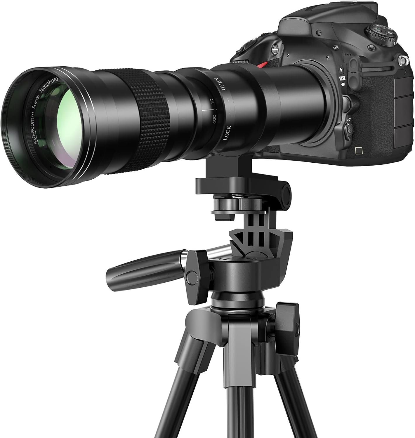 EF/EF-S 420-800mm F8.3 Telephoto Zoom Lens(MF) + T-Mount for Canon EOS Rebel T8i/T7i/T7/T6i/T5/T3i/T2i/XSi/SL3/SL2/T100/90D/80D/70D/50D/5D Mark IV/6D II/7D II/1D X III II – Manual DSLR Cameras Lenses