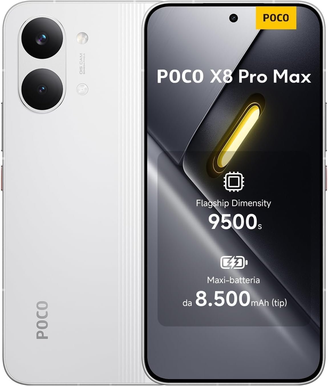 XIAOMI Poco X8 PRO MAX 5G Ai (Compatible with Tmobile Mint Tello & Global) (256GB + 12GB) 6.83″ 50MP Gamers Phone NFC Dual sim Unlocked Model 2602BPC18G Liberado (White) | 50MP Cam, 2602BPC18G