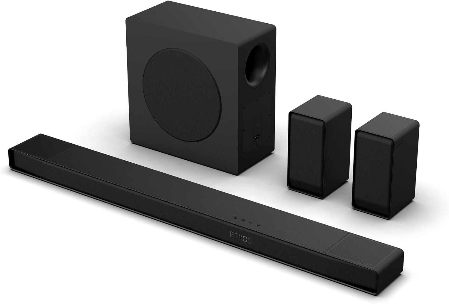 Hisense AX5140Q 5.1.4ch Home Theater Soundbar with Wireless Subwoofer and Rear Surround Speakers,Up-Firing Speakers,Dolby Atmos,DTS:X,Bluetooth 5.3,HDMI eARC,App Control & Remote Control,7 EQ Modes