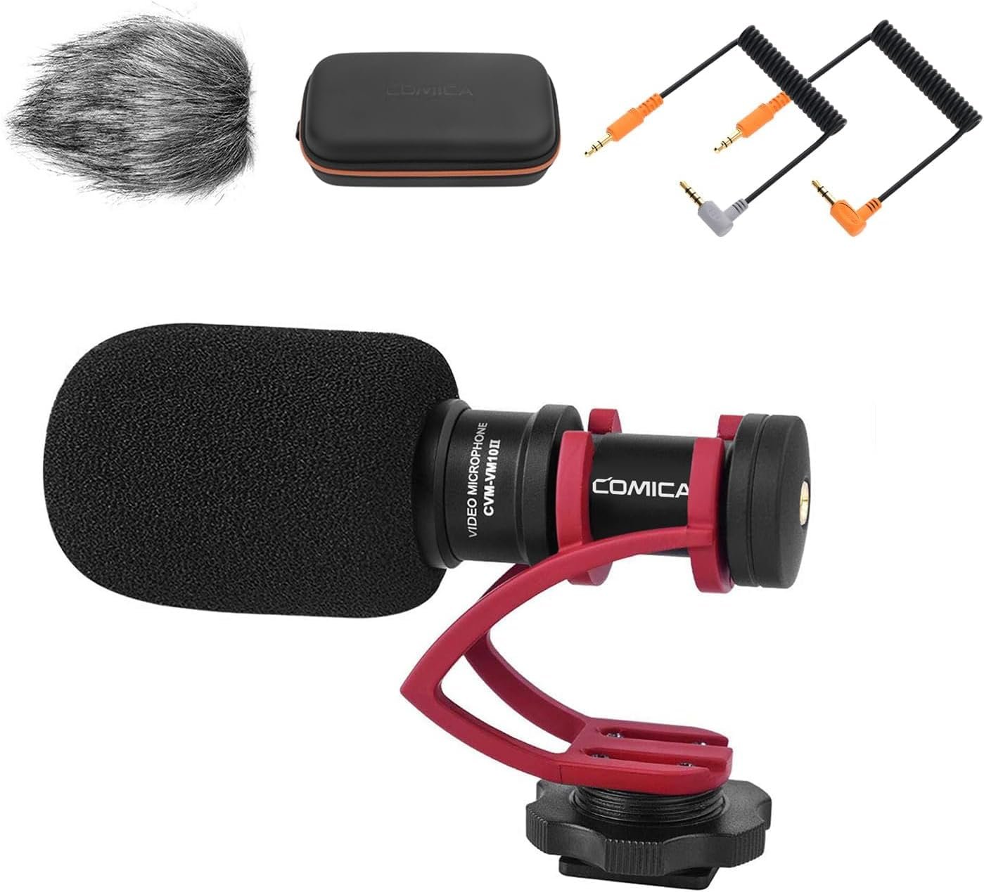 comica Camera Microphone, CVM-VM10II Directional Microphone Cardioid Shotgun Video Camcorder Microphone for Canon, Nikon, Fuji, Sony, Panasonic, Olympus DSLR Cameras, Smartphones (with Wind Muff)