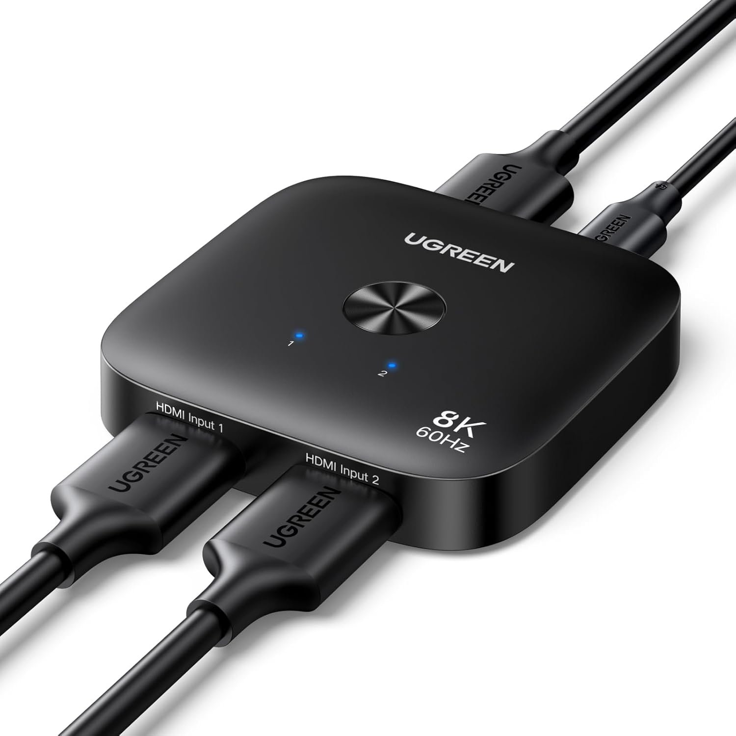 UGREEN HDMI 2.1 Switch 2 in 1 Out 8K@60Hz Ultra HD Supports 4K@240Hz 4K@120Hz VRR HDR10+ Dolby Atmos 48Gbps HDMI Switcher Compatible with Switch 2 PS5 Xbox Roku Firestick Apple TV