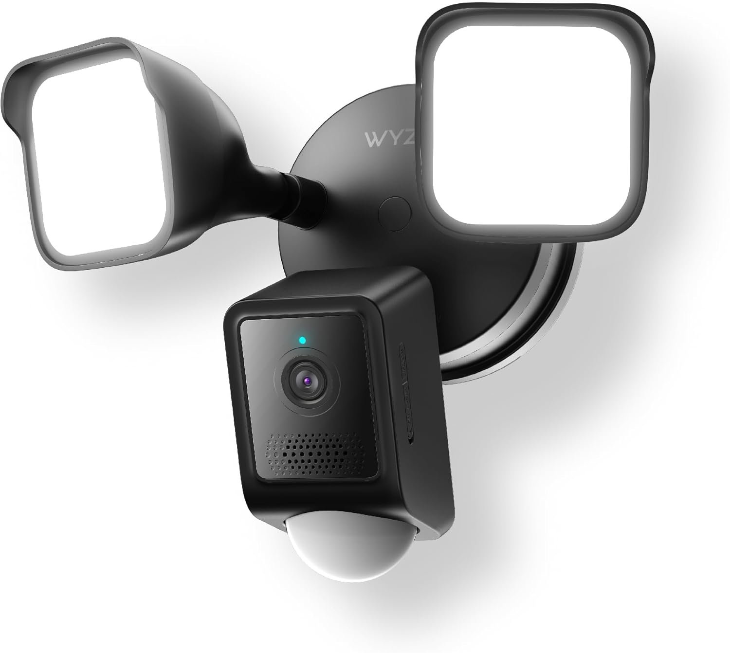WYZE Floodlight Camera v2, Security Camera Outdoor, 2K HD with Color Night Vision, 2800-Lumen LEDs, 160° Wide View, 105dB Siren, Works with Alexa & Google Assistant, Wired-Black
