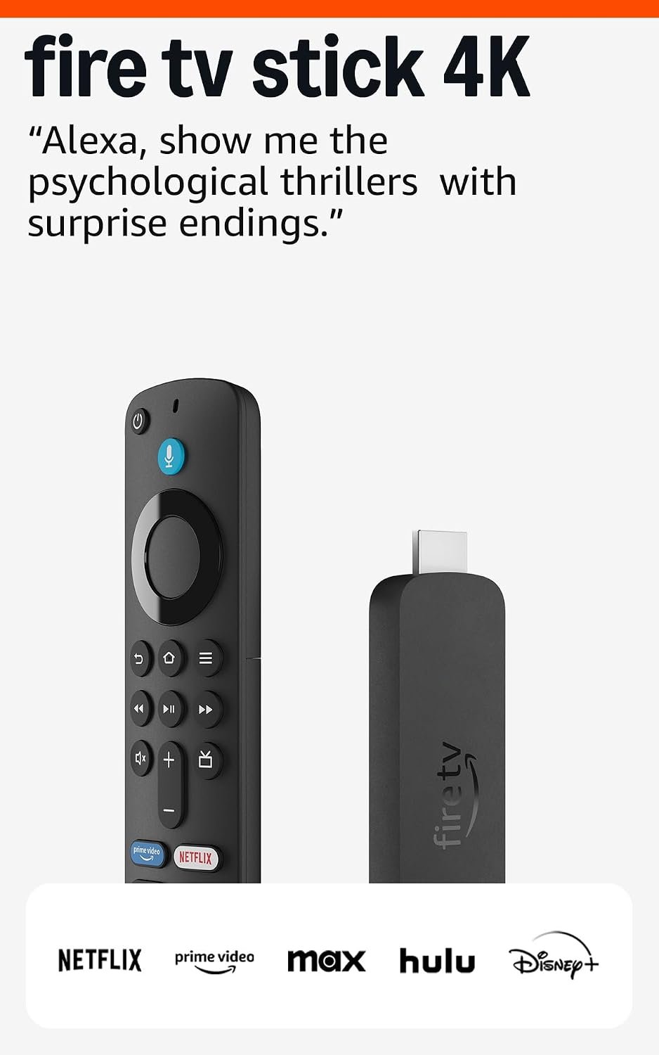 Like-New Amazon Fire TV Stick 4K (newest model) with AI-powered Fire TV Search, Wi-Fi 6, stream over 1.8 million movies and shows, free & live TV, find shows faster with Alexa+