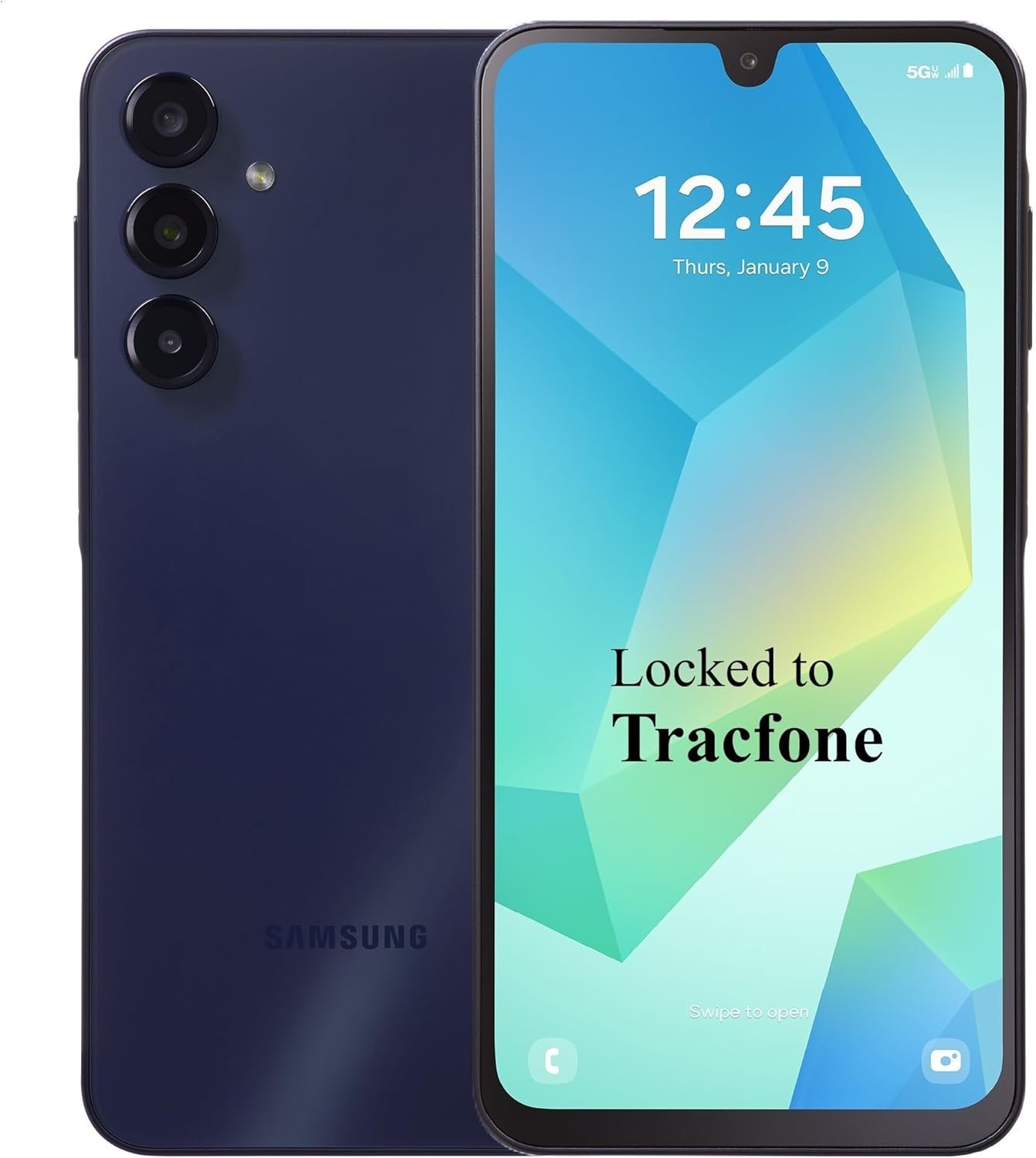 Tracfone Samsung Galaxy A16 5G, 128GB, 50MP Triple Camera, Android Smartphone, 6.5″ FHD+ Super AMOLED 90Hz Display, Long-Lasting Battery – Locked to Tracfone – Awesome Black
