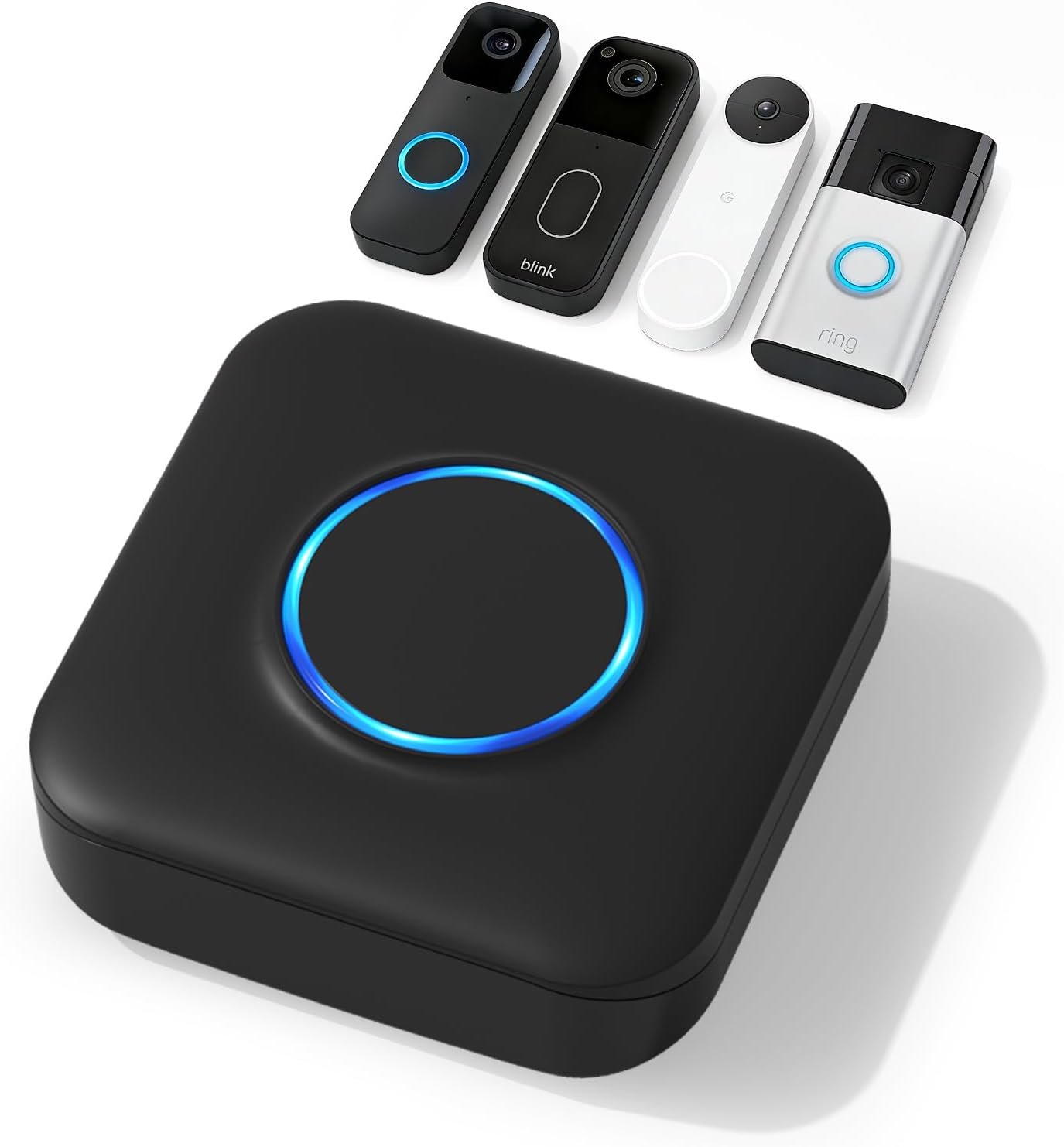 WIFI Doorbell Chime for Blink & Ring & Nest – Wireless Doorbell Extender with LED Flash Alert, No Transmitter Needed, Easy Setup Receiver (1 Pack)