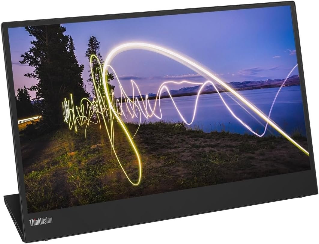 Lenovo ThinkVision M15 15″ FHD Mobile Monitor, Black