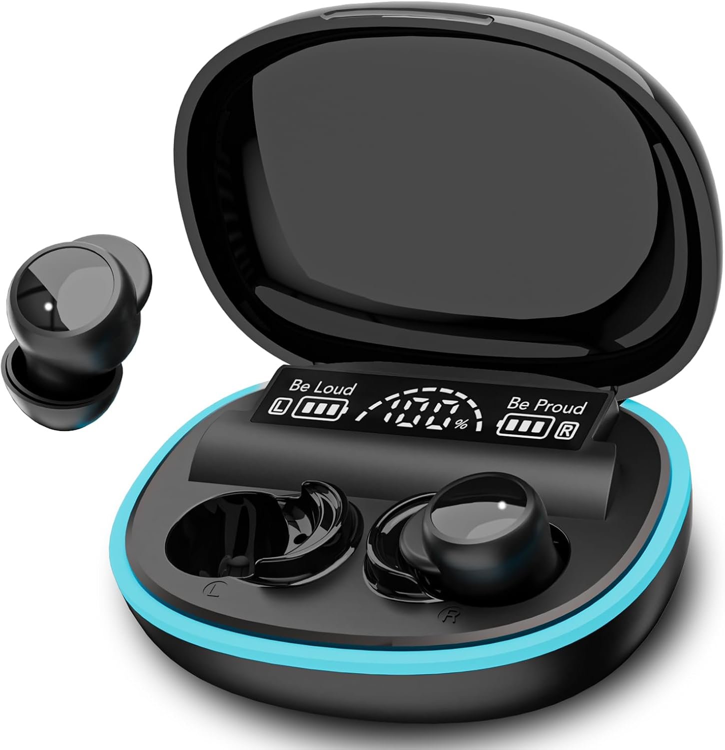 ANC Sleep Earbuds for Side Sleepers – Mini Invisible, Ultra-Light 3g, Noise Cancelling, Sleep Mode, LED Display, HiFi Sound, Long Battery Life, Bluetooth 5.4, Touch Control