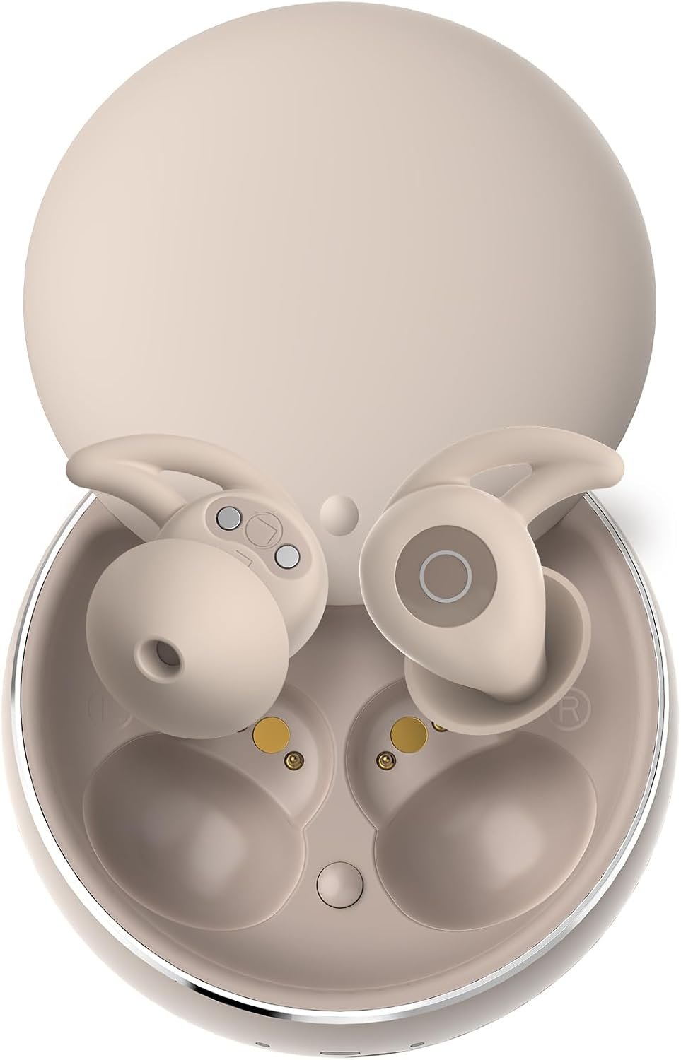 Sleepals Micro Sleep Earbuds for Side Sleepers, Sleep Headphones with Noise Reduction, Soft and Snug Fit Overnight, Slim and Light, 28hr Play with Travel Charging Case (Off-White)