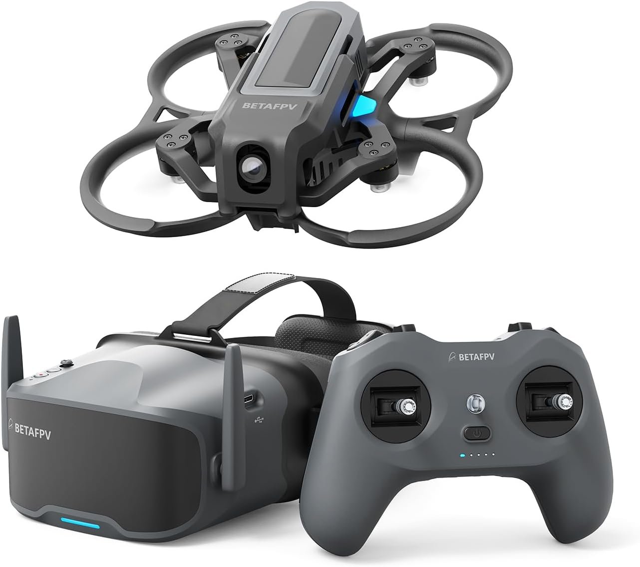 BETAFPV Aquila20 HD FPV Kit with Aquila20 HD Whoop LiteRadio 4 SE Radio Transmitter VR04 HD Goggles Built-in HD Digital VTX P1, Supported 3 Modes 2S Power System FPV Drone Advanced RTF Indoor Outdoor