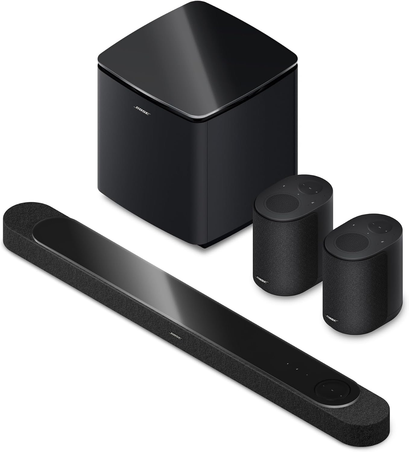 Bose Home Theater Set (1 Lifestyle Ultra Soundbar, 2 Lifestyle Ultra Speakers, & 1 Subwoofer) TrueSpatial Audio, Dolby Atmos, Deep Bass, AirPlay & Google Cast, Black