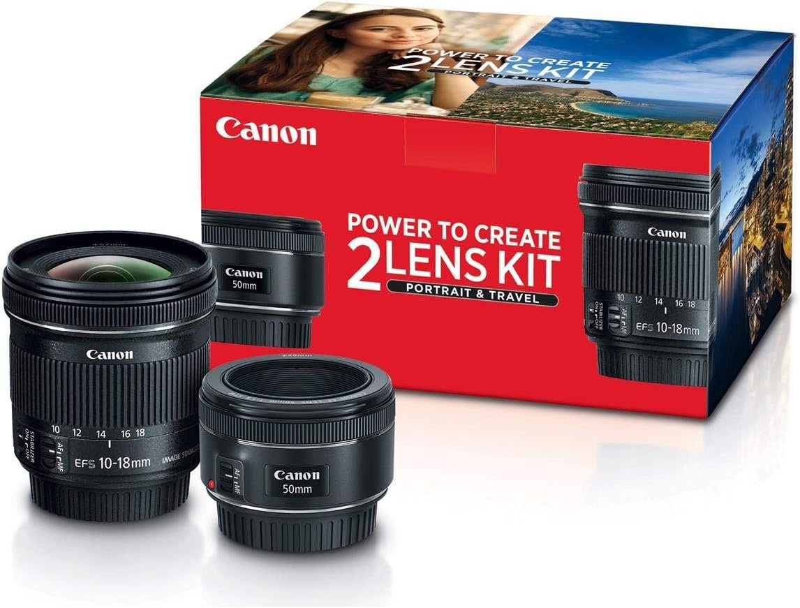 Canon Portrait and Travel Two Lens Kit with 50mm f/1.8 and 10-18mm Lenses