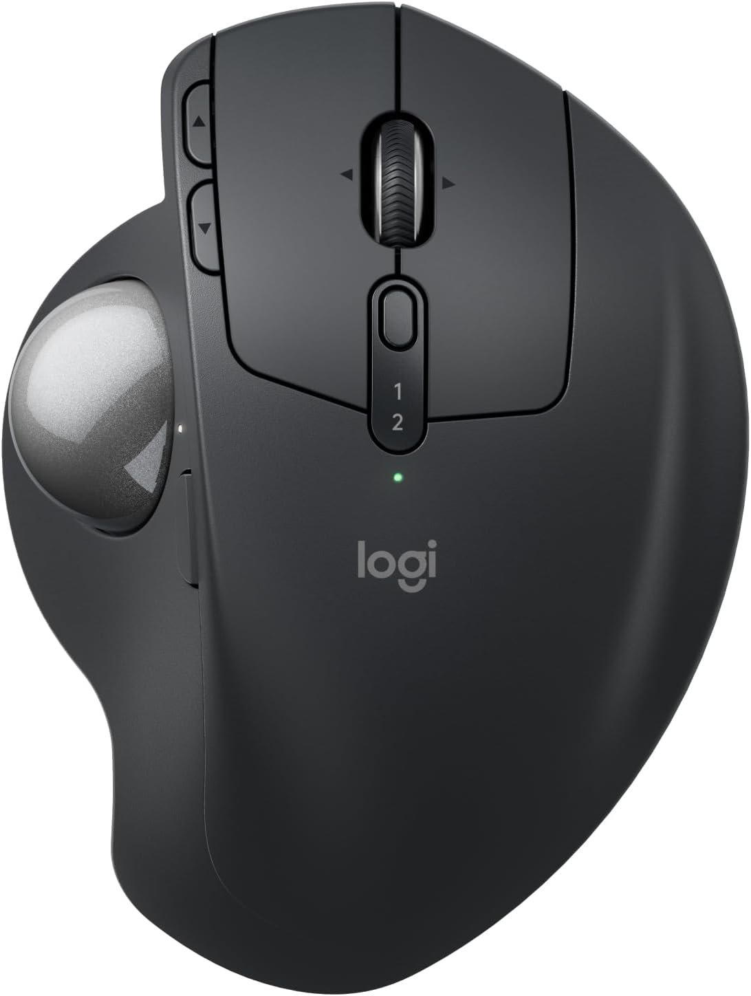 Logitech MX Ergo S Advanced Wireless Trackball Mouse, USB-C Rechargeable Wireless Ergonomic Mouse with Bluetooth and Encrypted Dongle, 6 Programmable Buttons, for PC/Mac – Graphite