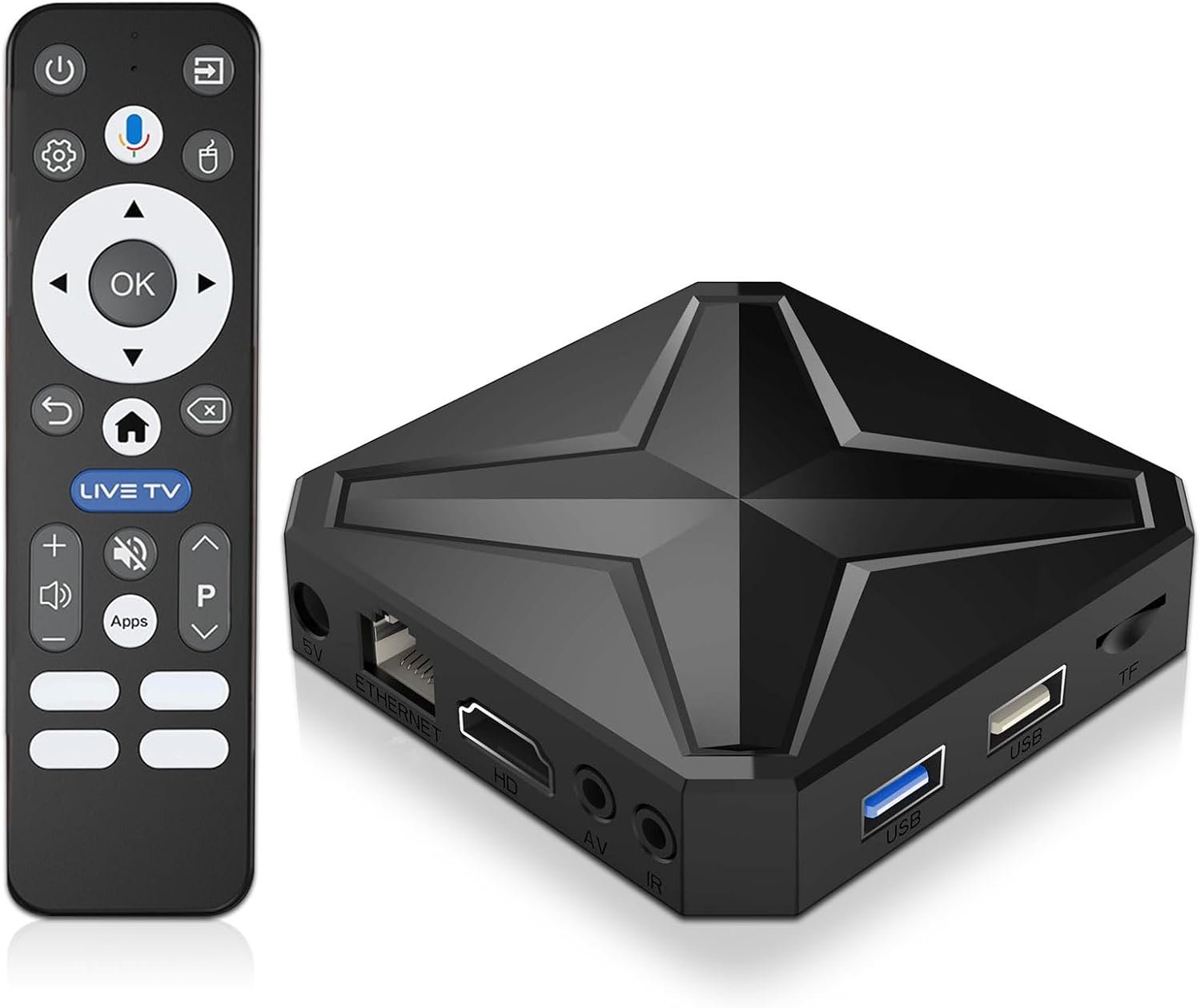 Android TV Box 2026, Android 14 TV Box Support 4K 8K WiFi 6 2.4G/5.8G Dual-Band WiFi 100M Ethernet, Smart Box for TV with 2GB 16GB RK3518 Quad-core CPU Bluetooth 5.4 USB 3.0