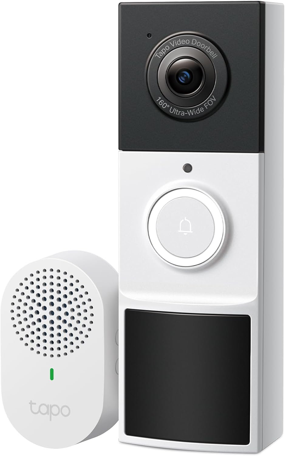 Tapo 2K Wireless Smart Video Doorbell with Chime – 160° Ultra-Wide View,Person Detection, Ring Call, 2-Way Audio, Subscription-Free Local Storage/Optional Cloud, Motion Only Alert, D210