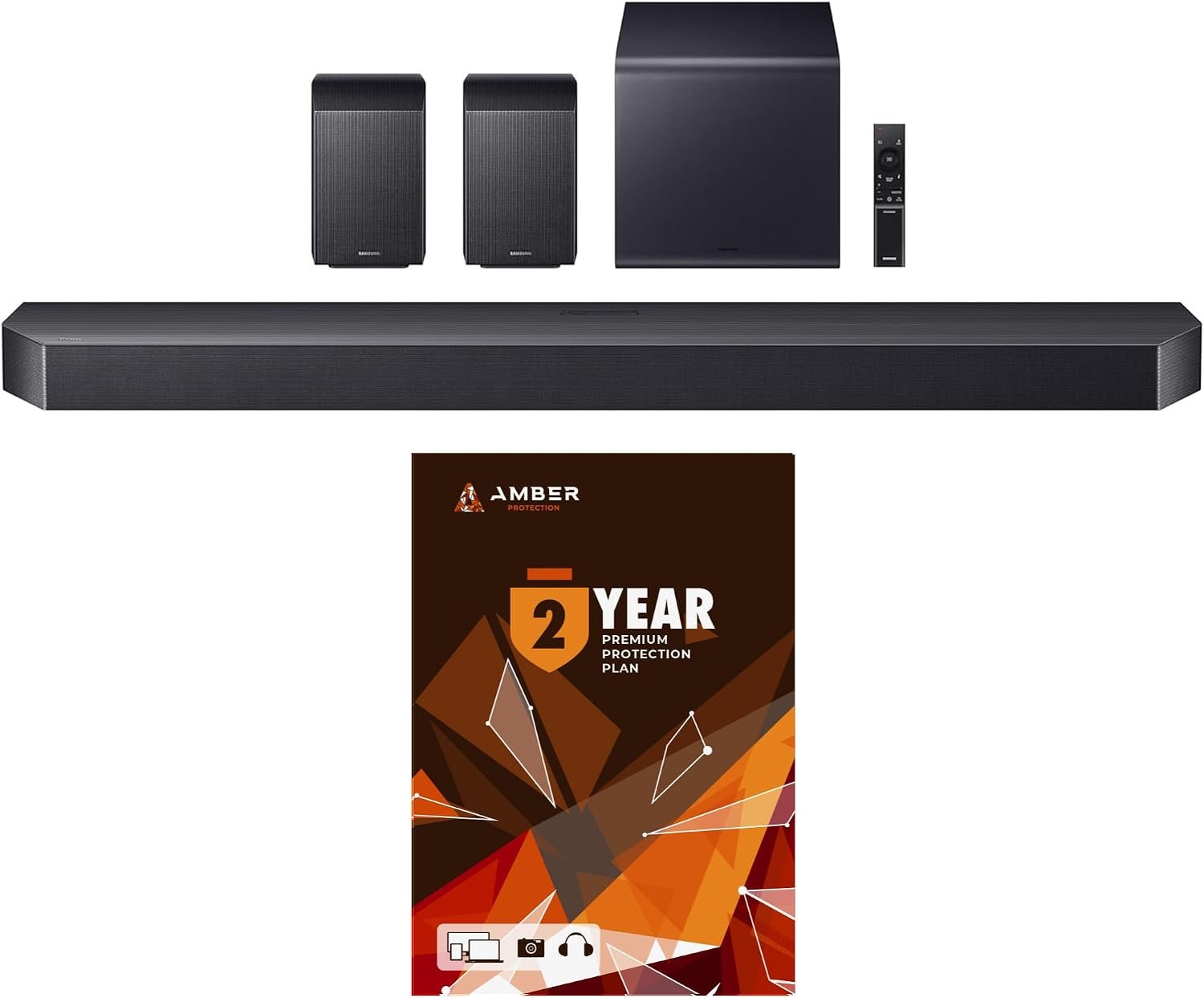 Samsung HW-Q990F Q Series Soundbar 11.1.4 Ch Subwoofer with Rear Speaker with 2 Year Amber Protection Plan (2025)