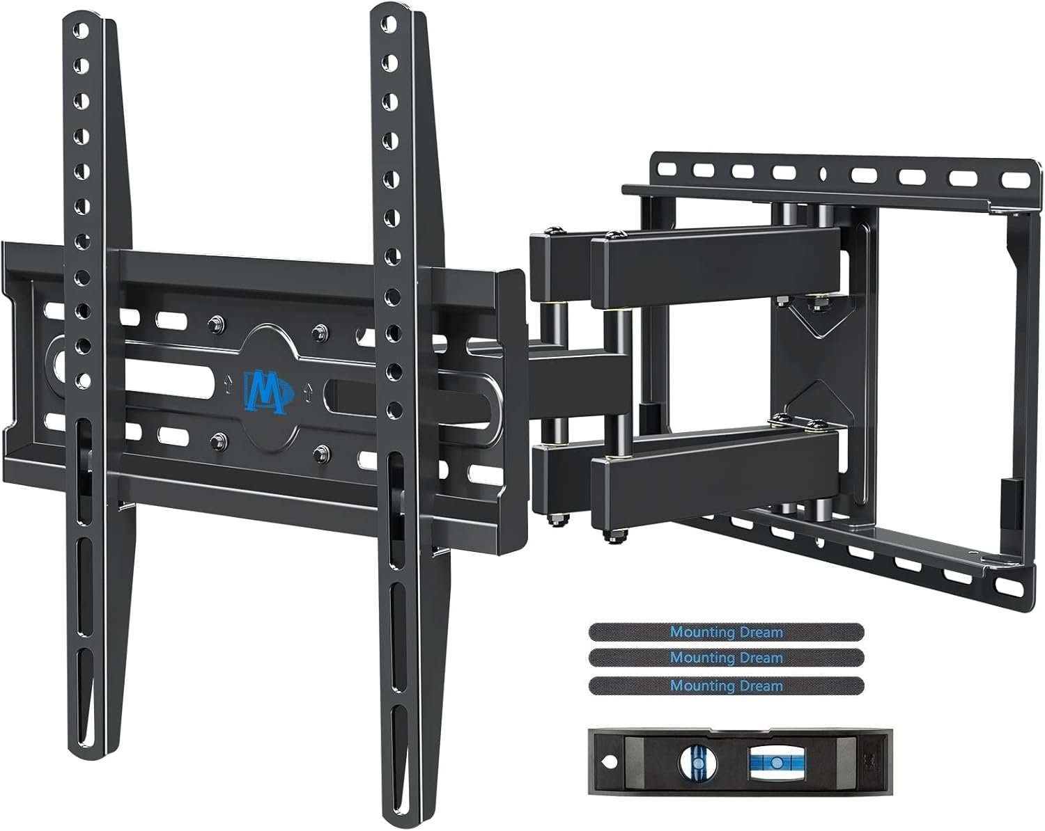 Mounting Dream TV Wall Mount for 32-70 Inch Television,Mount with Swivel and Tilt, Full Motion Bracket with Articulating Dual Arms, Fits 16inch Studs, Max VESA 400X400 mm, 99lbs, MD2380