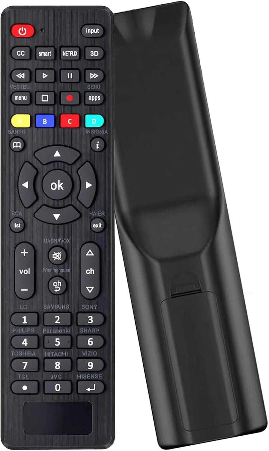Universal Remote Control for Samsung, LG, Sony, Vizio, Hisense, Insignia, Toshiba, JVC, Philips, Sanyo, Sharp, Panasonic All Series TV (Not fit DVD/Box)