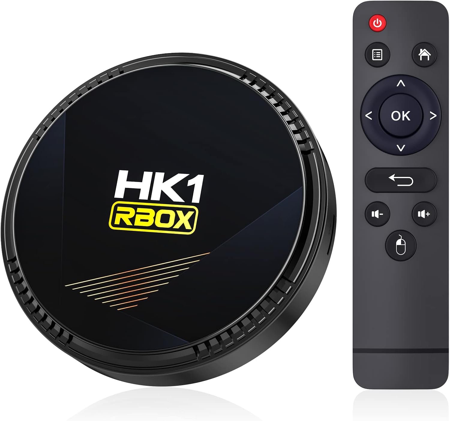 HK1 Android TV Box 2026, Android 12.0 TV Box with 8K Decoding 4GB RAM 32GB ROM Allwinner H618 Quad-Core, 2.4GHz/5.0GHz WiFi6 Bluetooth 4.0+, Support H.265/USB 2.0/8K Ultra HD
