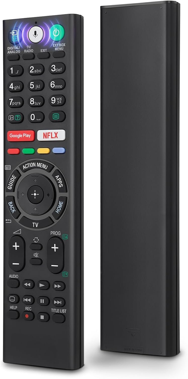 Voice Replacement Remote Control for Sony-Bravia-TVs，for All Sony 4K UHD LED LCD HD Smart TVs. 1-Year Warranty.