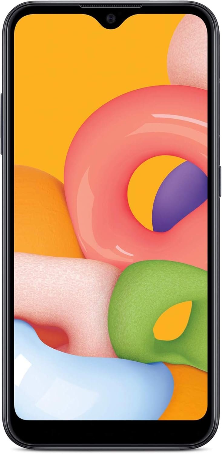 Total Wireless Samsung Galaxy A01 4G LTE Prepaid Smartphone – Black – 16GB – Sim Card Included -CDMA