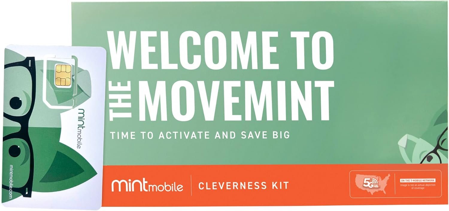 $15/mo. Mint Mobile Phone Plan with 6GB of 5G-4G LTE Data + Unlimited Talk & Text for 3 Months (3-in-1 SIM Card)