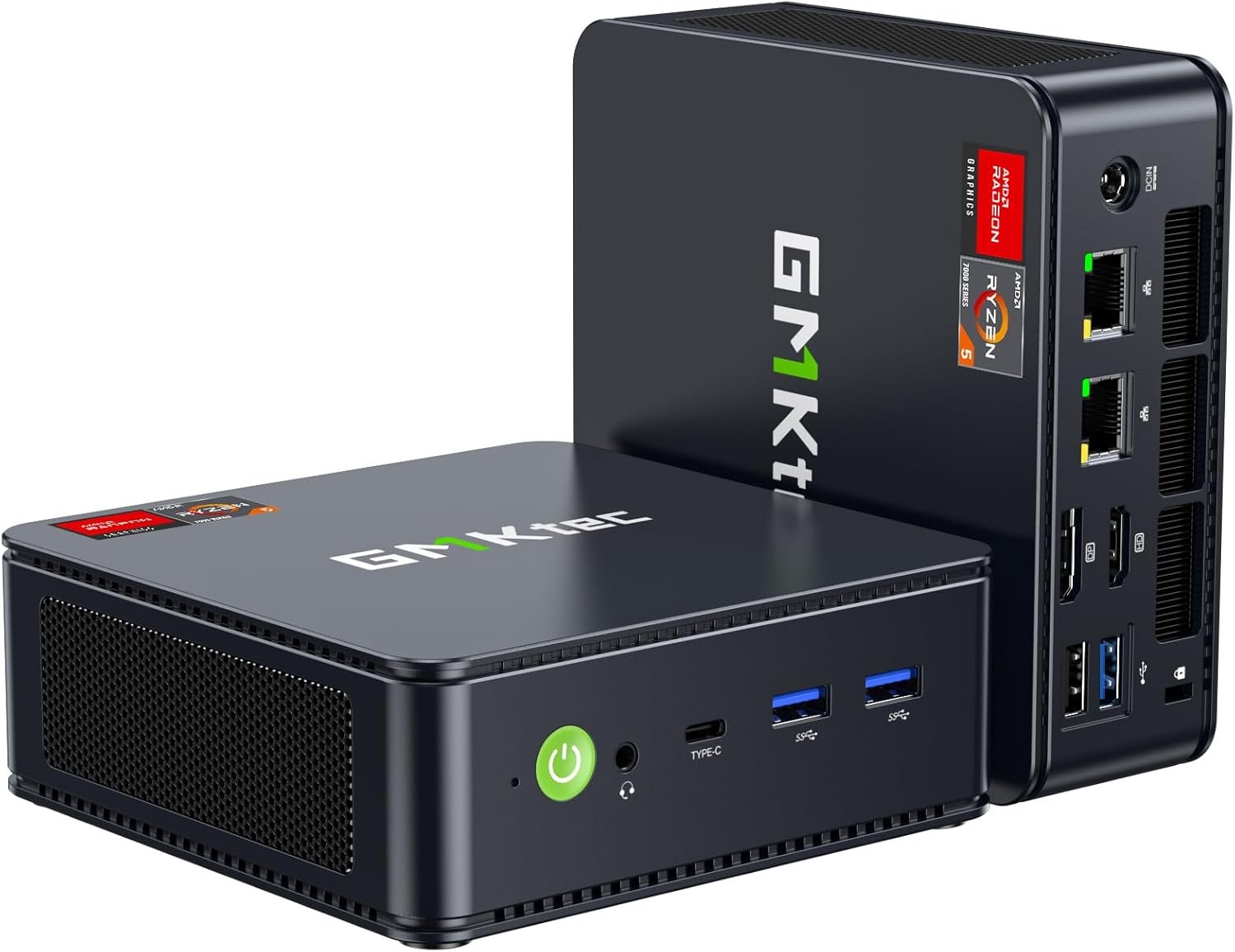 GMKtec Gaming Mini PC Ryzen 7640HS (Beats 6800H/6800U) 16GB DDR5 512GB NVMe SSD Dual NIC LAN 2.5GbE /WiFi 6E BT5.2 /USB4 Desktop Computers Office Home M6 Ultra