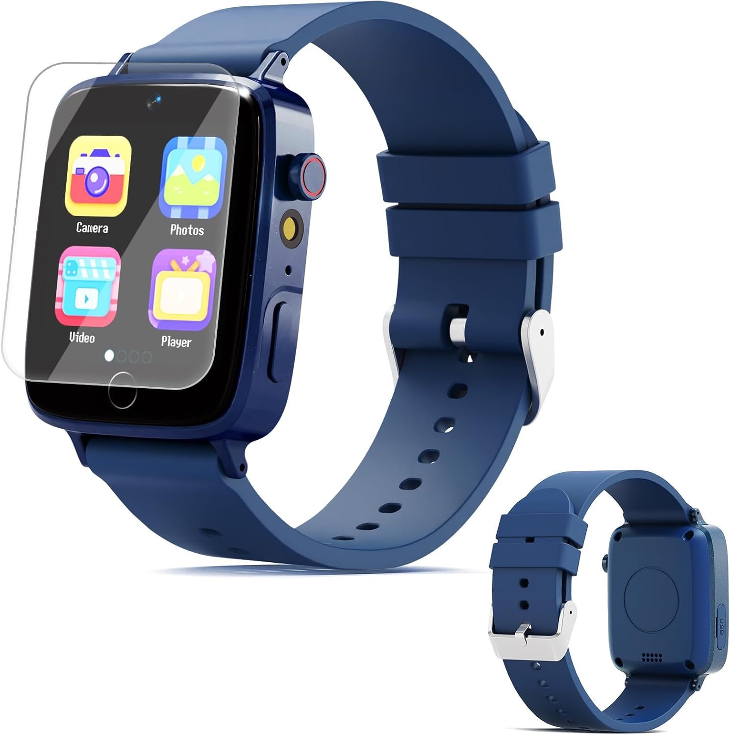 Smart Watch for Kids with 26 Puzzle Games, HD Touch Screen Kids Watch, Camera, Music Player, Alarm Clock, Calculator, Pedometer, Learn Card – 12/24hr Toys for Age 3-12 Year Old, Birthday Gift for Boys