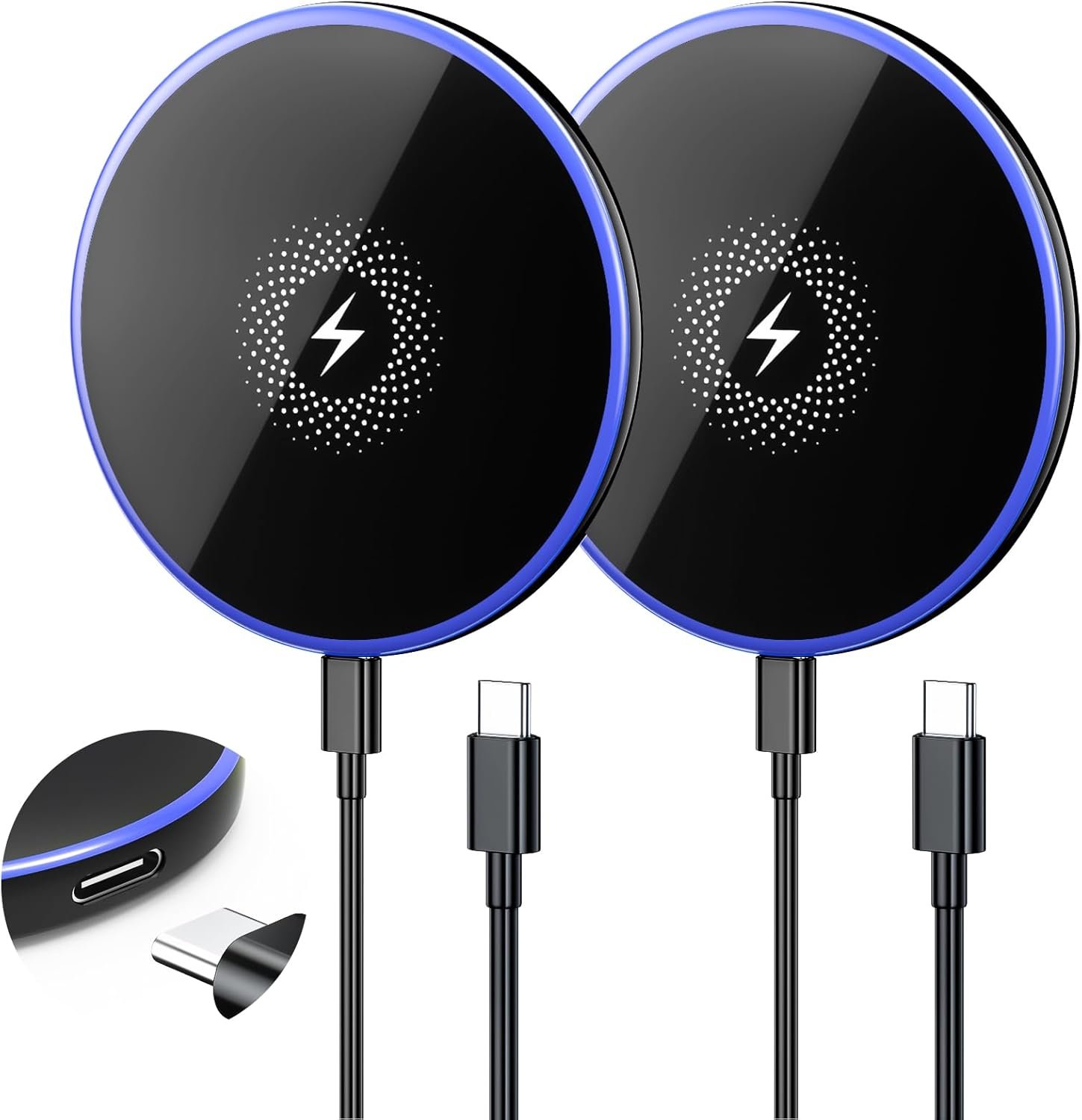 Wireless Charger 2Pack 6FT 15W Samsung Magnetic Wireless Charger Fast Charging Pad for Samsung Galaxy S26 S25 Ultra/S24 FE/S23 Ultra/S22/S21/Z Google Pixel 9 8a 7a 8 7 Pro | Strong Magnet Technology