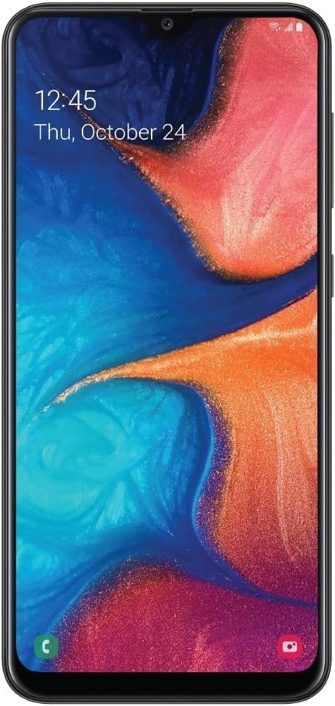 Samsung Galaxy A20, 32GB, Black – Unlocked (Renewed)